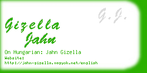 gizella jahn business card